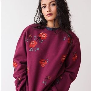 PARI DESAI ROSE EMBROIDERED SWEATSHIRT, size M, new without tags